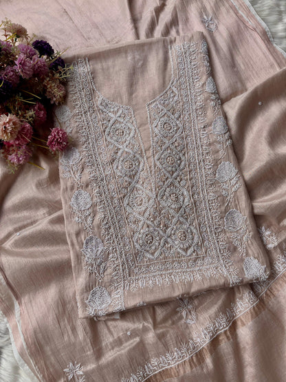 Lucknowi Chikankarir Tissue Fabric Unstitched Suit