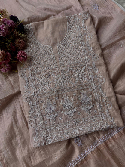 Lucknowi Chikankarir Tissue Fabric Unstitched Suit