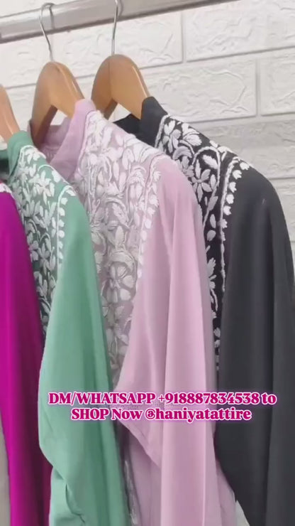 Lucknowi Chikankari Premium Rayon Fabric Co ord Sets